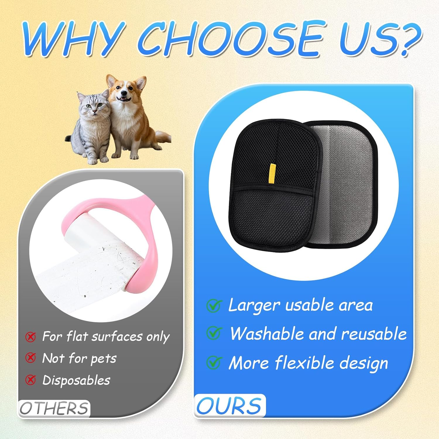 ๐พ Pet Hair Removal Gloves | Reusable Grooming Gloves for Dogs & Cats