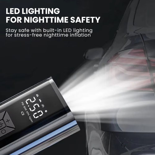 🚗 Portable Tire Inflator – Cordless Rechargeable Air Pump ⚡