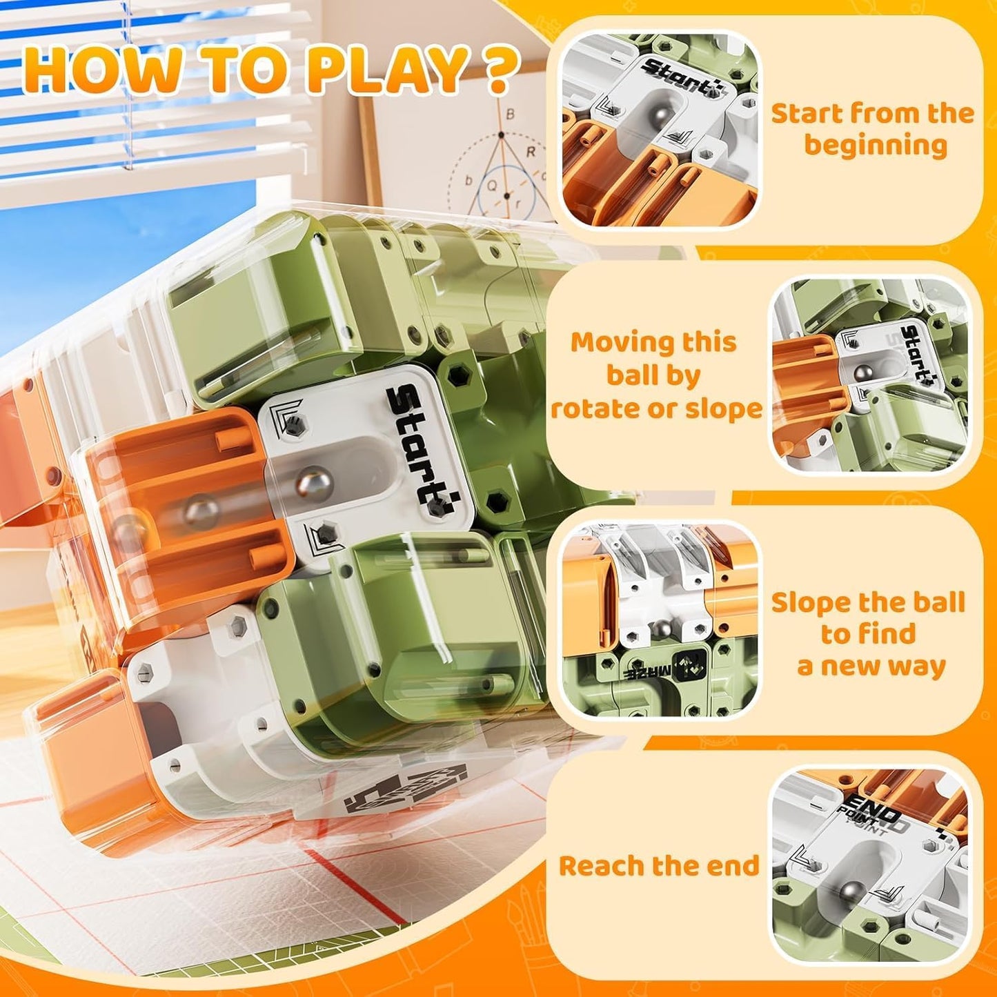 Large Labyrinth 3D Puzzle Maze Cube - Engaging Brain Teaser Toy