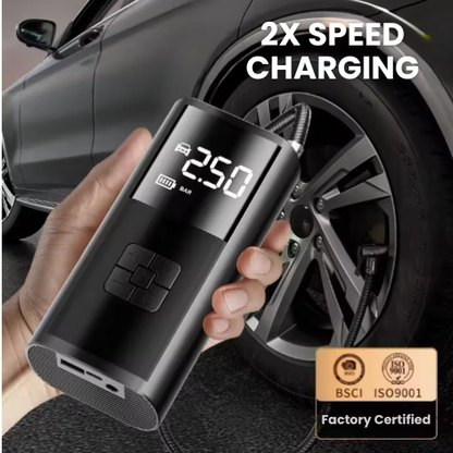 🚗 Portable Tire Inflator – Cordless Rechargeable Air Pump ⚡