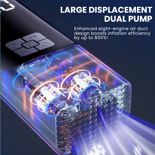 🚗 Portable Tire Inflator – Cordless Rechargeable Air Pump ⚡