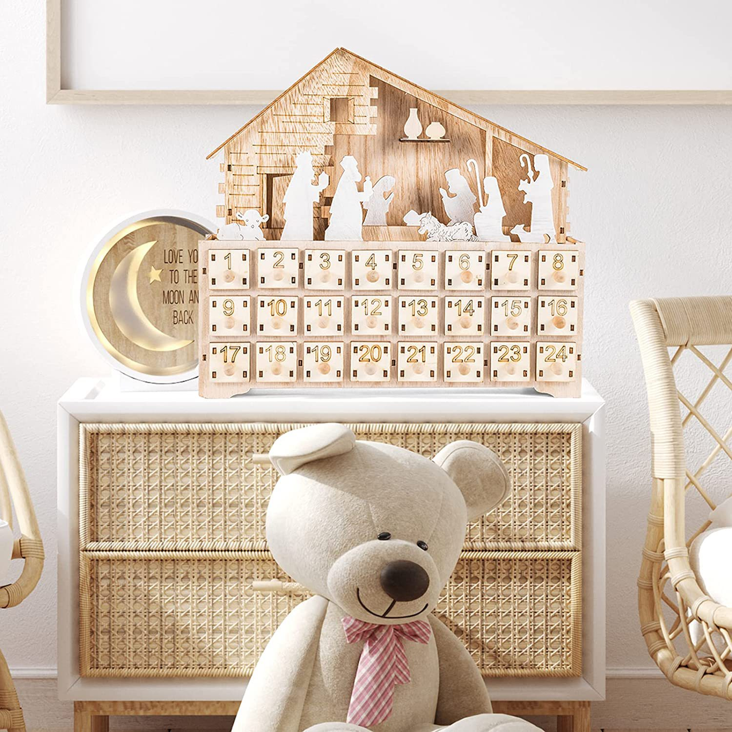 📆Wooden calendar of the birth of Jesus