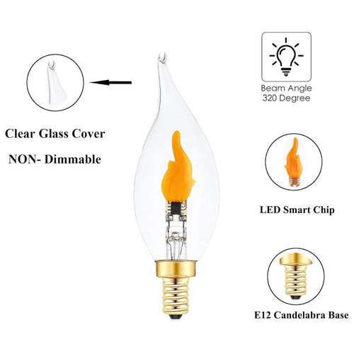 💡LED Flickering Flame Decoration Light Bulbs - 🎄Perfect Ambiance for Christmas