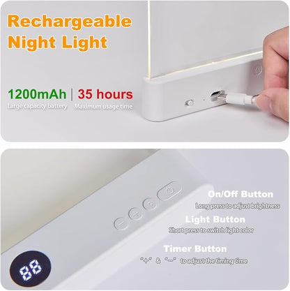 【2-in-1 Magic Night Light ✨】It's Both a Bedside Ambience Lamp AND a Reading Must-Have!