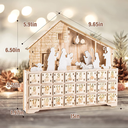 📆Wooden calendar of the birth of Jesus