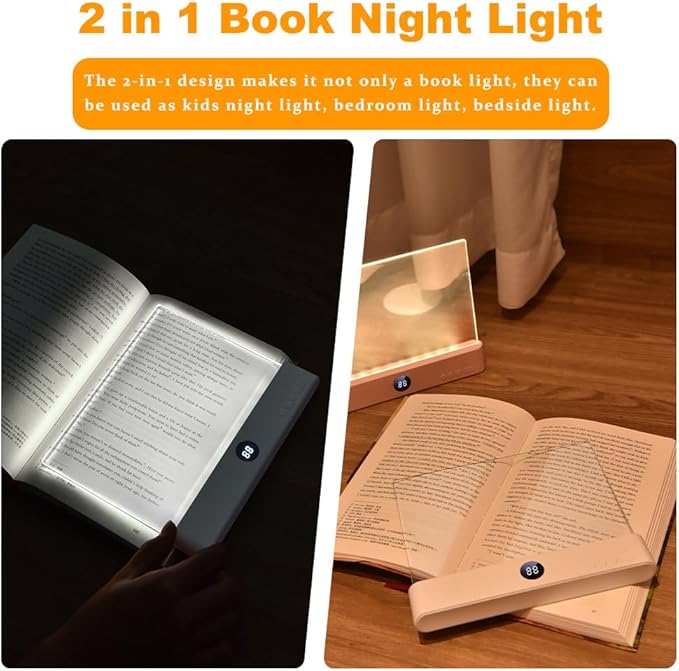 【2-in-1 Magic Night Light ✨】It's Both a Bedside Ambience Lamp AND a Reading Must-Have!