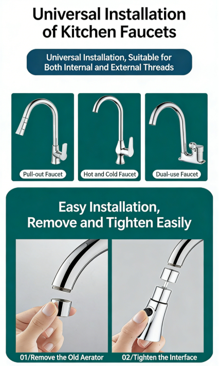 💧🌊 Multi functional booster faucet | 3-speed adjustment | splash proof | rotatable | universal