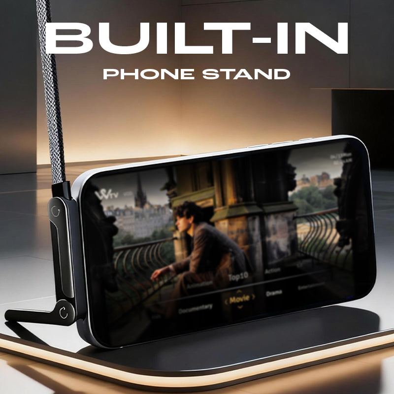 ChubbyCable StandLite™ - 240W Braided Fast Charge Cable With Built-in Phone Stand