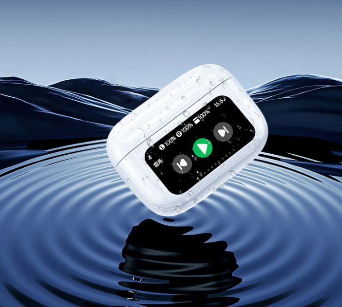 🎉Wireless Bluetooth headphones with full-color touchscreen, high sound quality, and low latency.