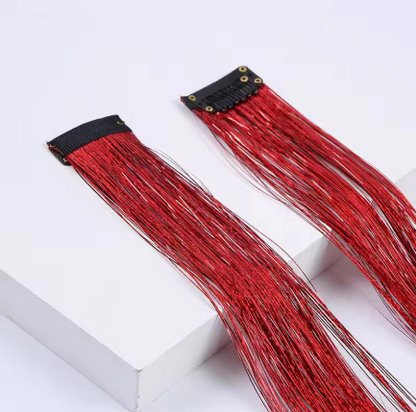✨ Sparkle Hair Tinsel Bundles: 6-Pack for $9.98 | Glitter Hair Extensions