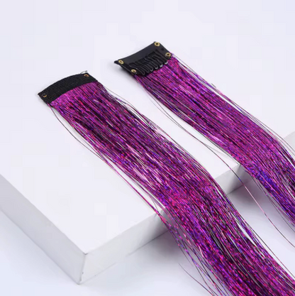 ✨ Sparkle Hair Tinsel Bundles: 6-Pack for $9.98 | Glitter Hair Extensions
