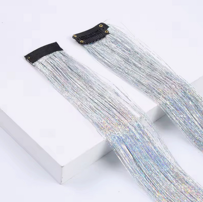 ✨ Sparkle Hair Tinsel Bundles: 6-Pack for $9.98 | Glitter Hair Extensions