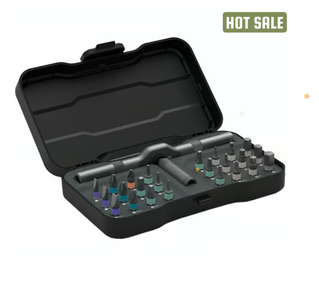 🔥🔥24 in 1 DlY Screwdriver Set Magnetic Compact and Portable Ratchet Screwdriver