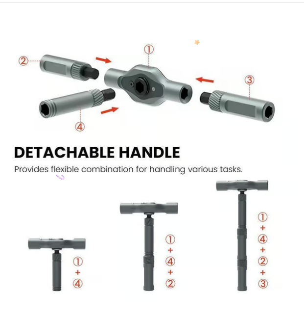 🔥🔥24 in 1 DlY Screwdriver Set Magnetic Compact and Portable Ratchet Screwdriver