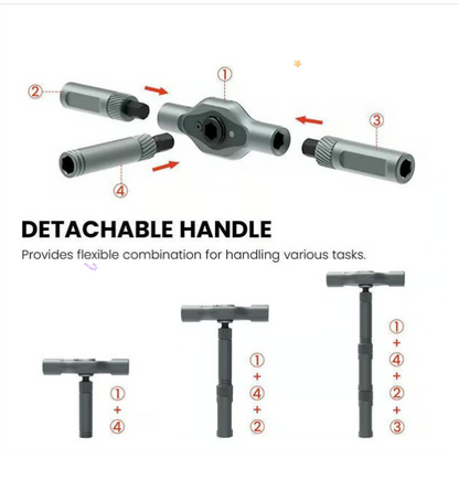 🔥🔥24 in 1 DlY Screwdriver Set Magnetic Compact and Portable Ratchet Screwdriver