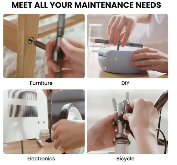 🔥🔥24 in 1 DlY Screwdriver Set Magnetic Compact and Portable Ratchet Screwdriver