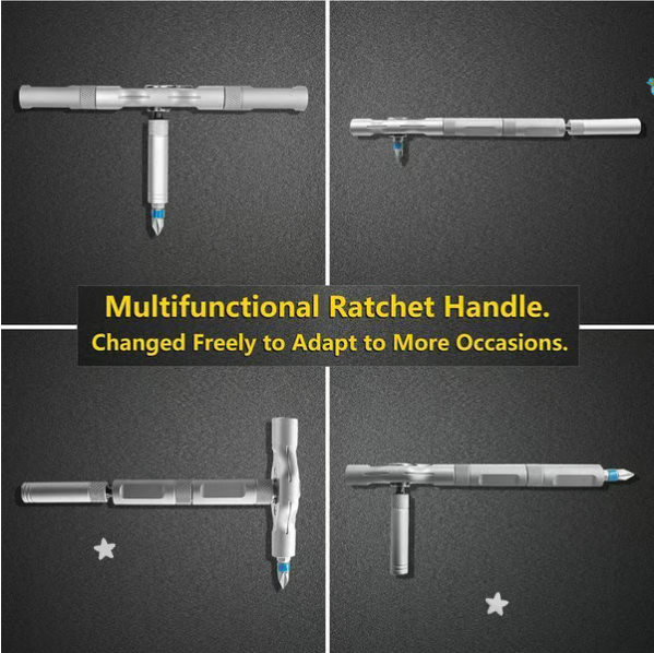 🔥🔥24 in 1 DlY Screwdriver Set Magnetic Compact and Portable Ratchet Screwdriver