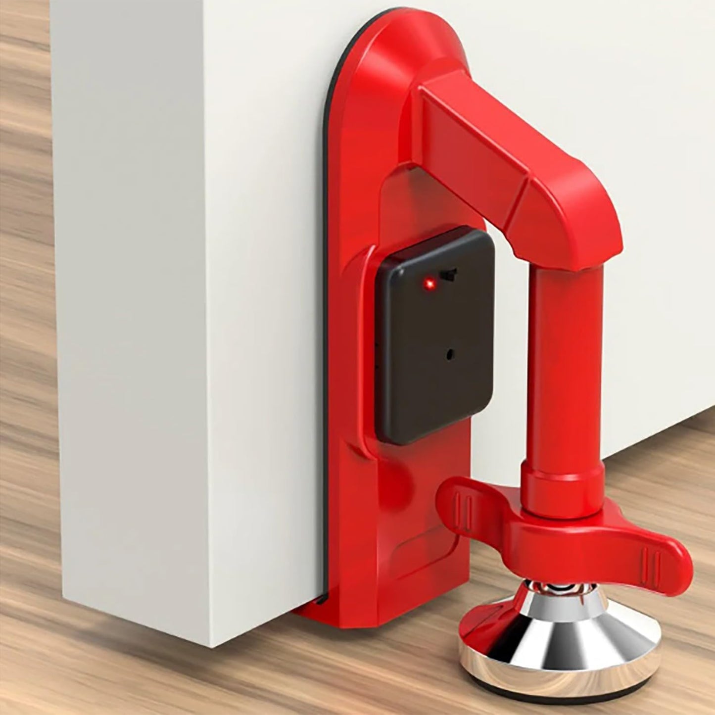 🚨 Red Portable Door Lock with Alarm – Travel Security Door Stop for Women & Kids! 🔒