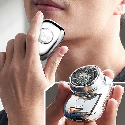 Electric Mini Travel Shaver Pocket Size Washable Electronic Razor Rechargeable Portable Cordless Shaving Face Beard