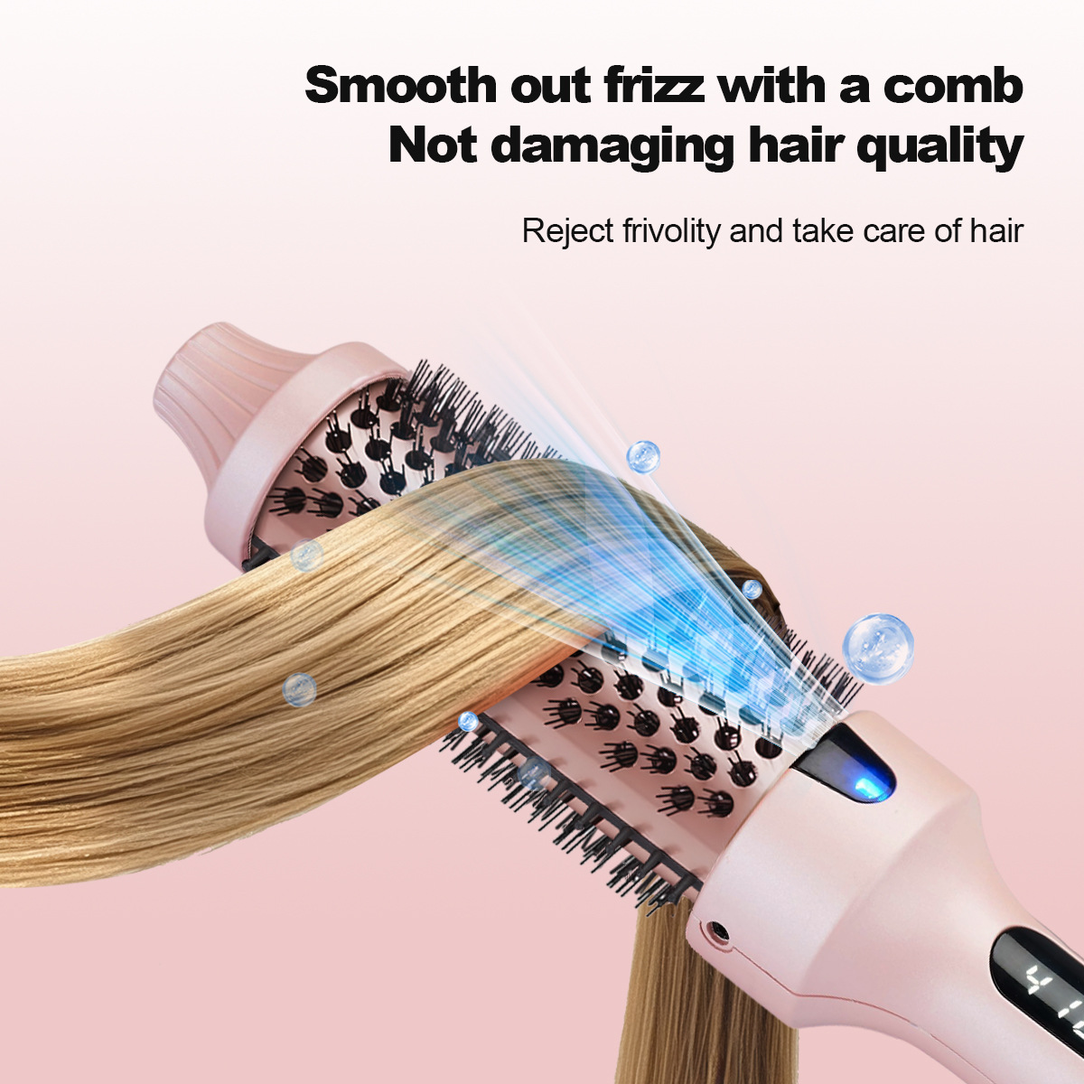 Wavytalk Steamline Pro Steam Hair Straightener Brush Hair Straightening Comb with Scrunchie and Glove