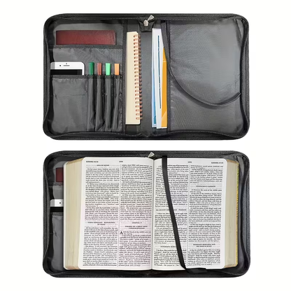 ✨Devout Cross Bible Bag | Comes with Pen Storage, Handle, and Zipper Pocket