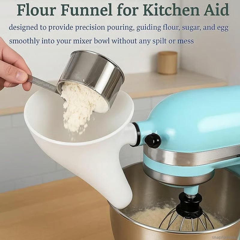 🔥Christmas 50% OFF - ✨Flour Funnel for Kitchen Aid Stand Mixer