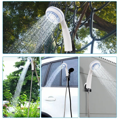 🚿 Stay Fresh Outdoors✨ Portable Camping Shower with Adjustable Flow – For Easy & Convenient Outdoor Cleaning!